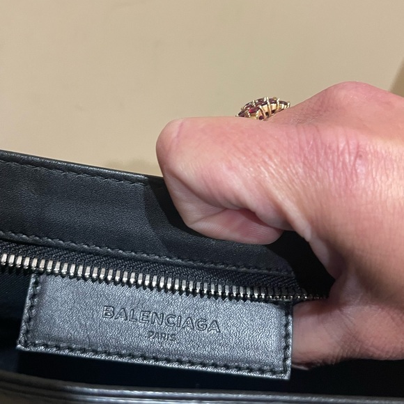 Balenciaga Large Canvas Logo Leather Trimmed Clutch - Picture 14 of 14